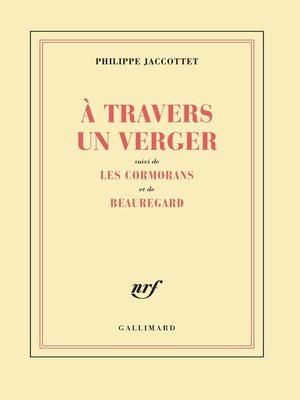 cover image of À travers un verger / Les Cormorans / Beauregard